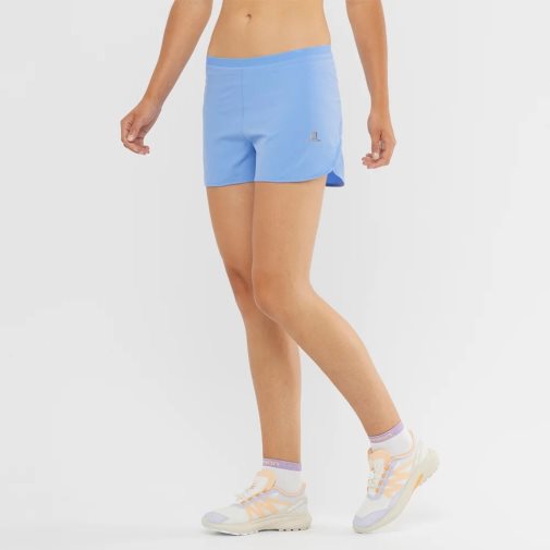 Light Blue Salomon Cross 3'' Women's Running Shorts | IE AD4936